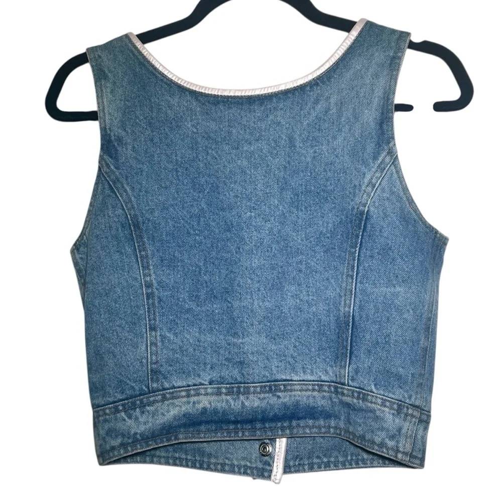 St. Maarten Dallas Denim Vest NWT Small - Picture 2 of 9